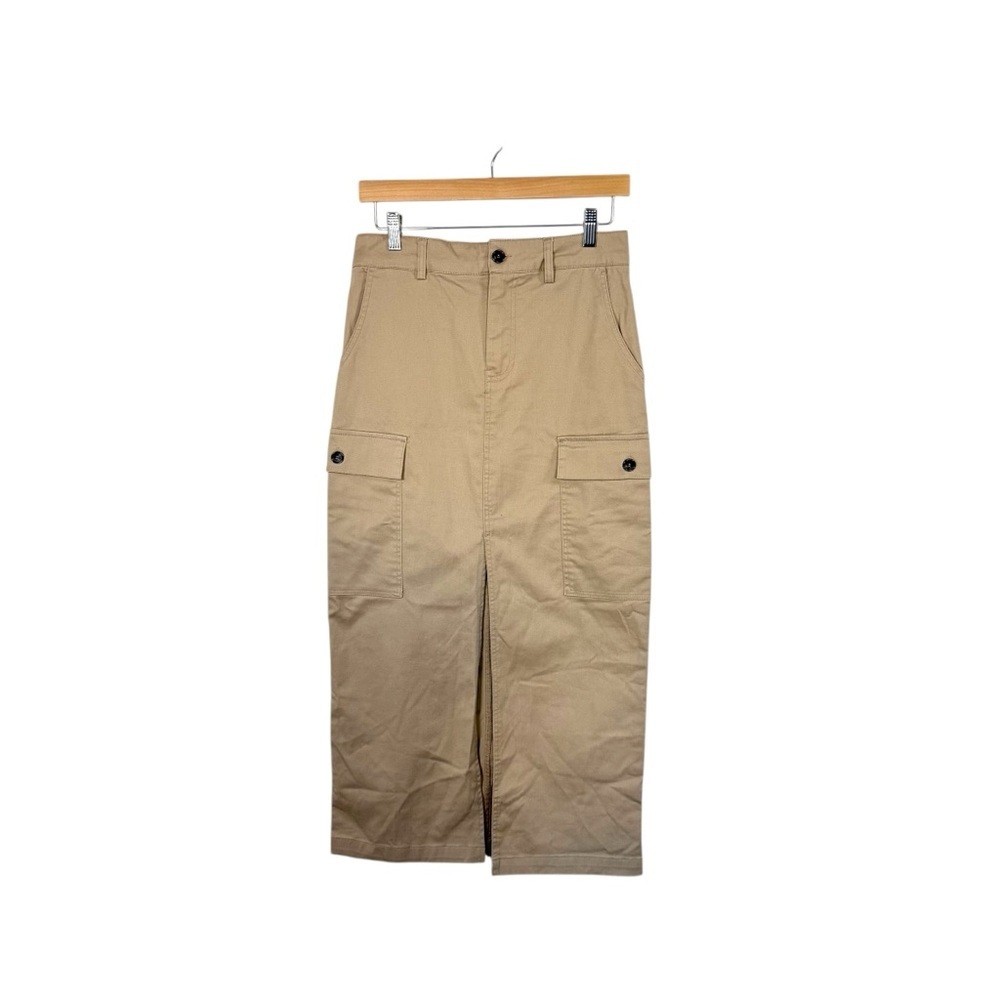 Jason Wu Women’s Cargo Pocket Midi Skirt in Tan Khaki Size XS